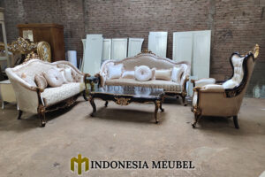 Sofa Tamu Mewah Klasik Luxury Carving Golden MJ-34
