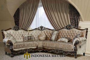 Sofa Tamu Sudut Mewah Klasik Luxury Carving Jati TPK MJ-62