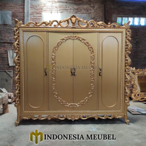 Lemari Baju Mewah Jepara Luxurious Golden Baroco Style MJ-147