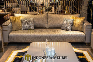 Sofa Tamu Mewah Minimalis Luxury Stainless Combination MJ-133